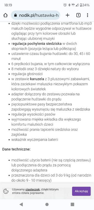 Huśtawka Bujaczek firmy Ingeniuty