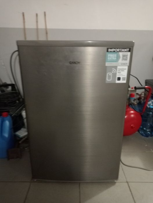 Lodówka wolnostojąca srebrna Candy