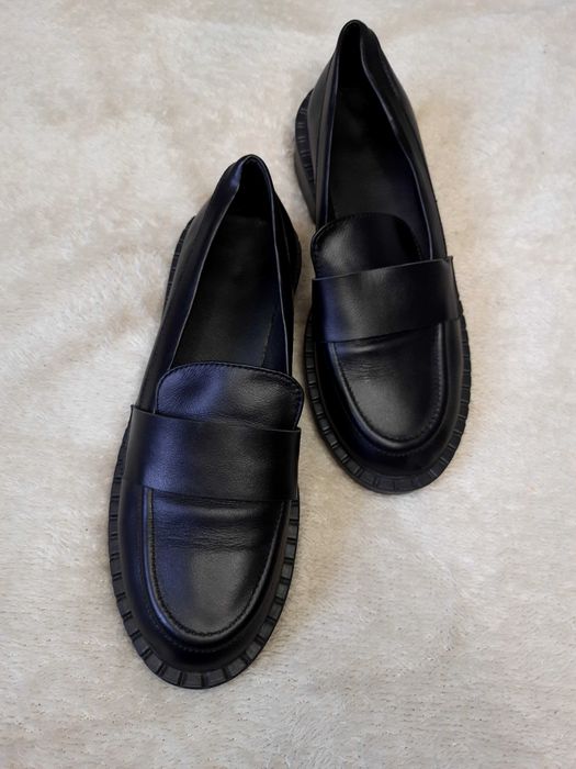 Лофери шкіряні  чорні