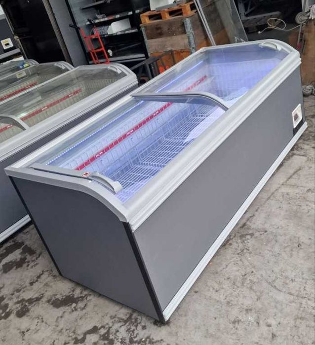 Морозильна камера лар вітрина AHT Miami 210 LED Темносірий. Германія