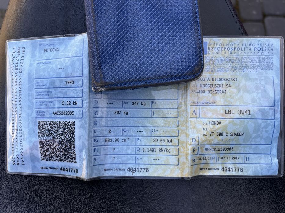 Honda Shadow VT 600 C 1993r