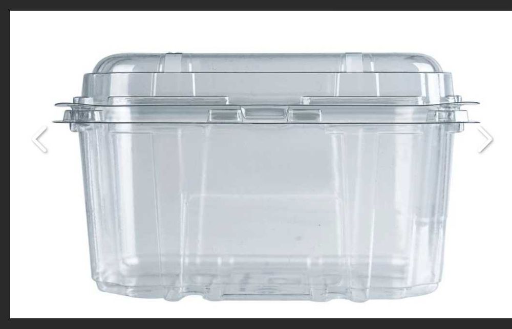 Pojemnik na owoce 500g  PET RPET  z przykrywka zawiasową karton 624szt