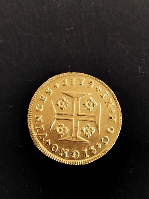 1779 - D. Maria I e D. Pedro III - Quartinho - 1000 Reis - Ouro - BELA