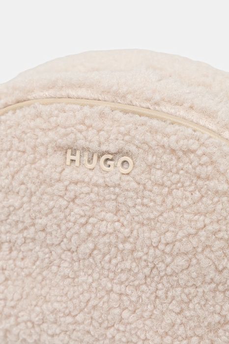 hugo нова оригінальна жіноча сумка через плече хюго тедді бежева