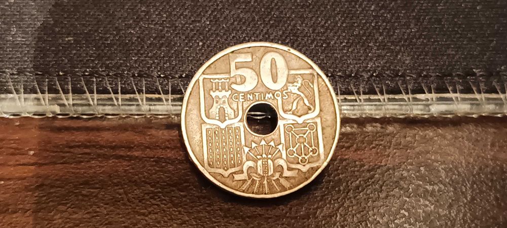 Moneta Hiszpania 50 centymów, 1949