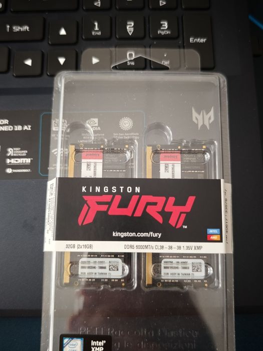Kingston SODIMM DDR5 32GB (2x16GB) 6000Mhz FURY Impact Black (KF560S38IBK2-32)