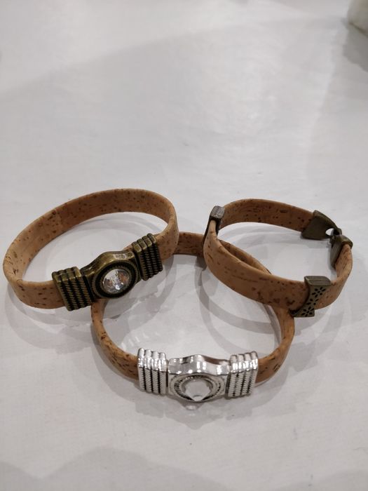 Conjunto de Colar e pulseira em cortiça, artesanal