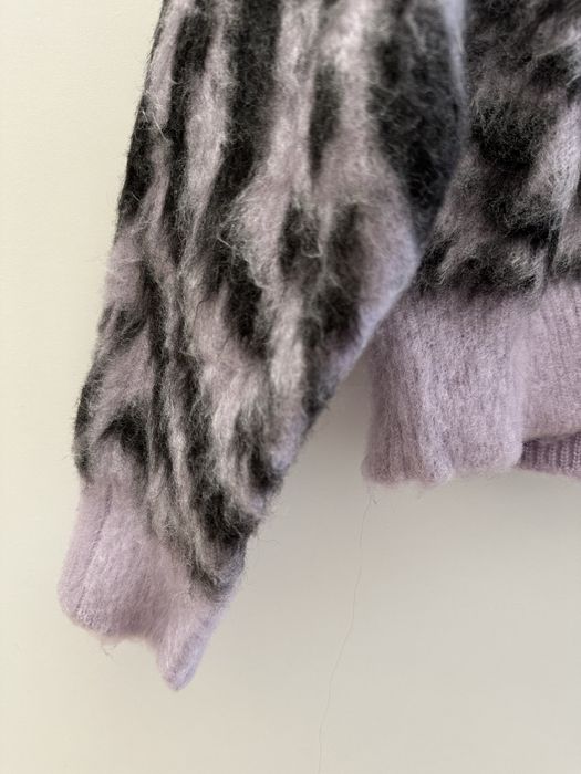 H&M sweter sweterek z włosami fioletowo-czarny S