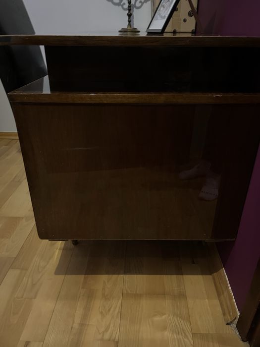 Drewniane biurko PRL