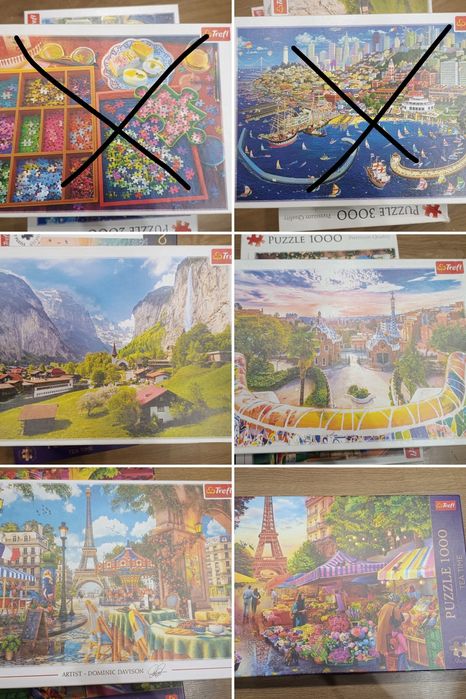 Puzzle 1000, 1500, 2000, 3000 elementów