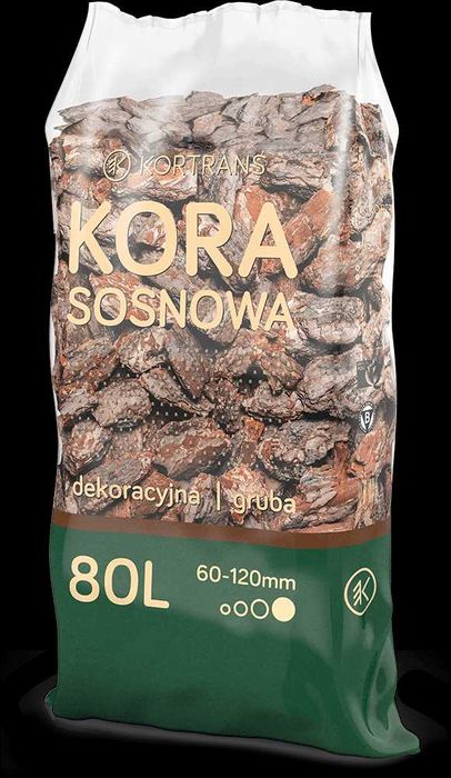 KORA SOSNOWA DEKORACYJNA 60-120mm  80L Leszno wlkp