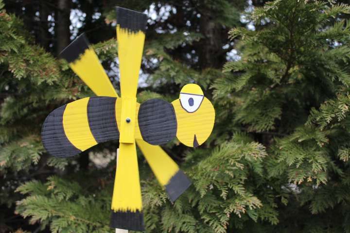 wiatrak ogrodowy- bocian i inne - rękodzieło