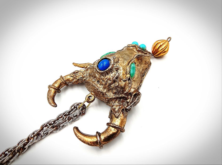 Byk wisiorek zawieszka Nandi Nandin Nandikeshvara metalowy złoty inny