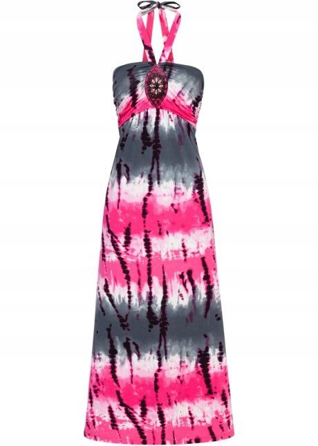 B.P.C maxi sukienka wiązana na szyi dżety r.40/42