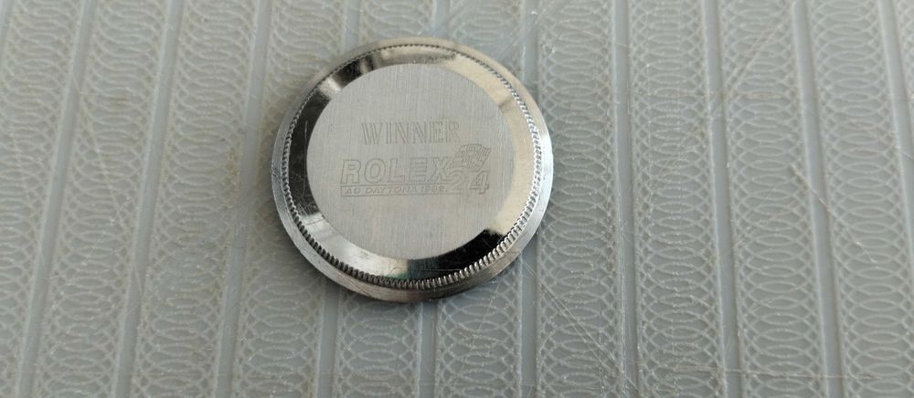 Tampa traseira Rolex Daytona, rosca 31mm inox