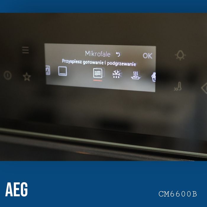 AEG CM6600B – piekarnik kompaktowy 45 cm z mikrofalą WiFi
