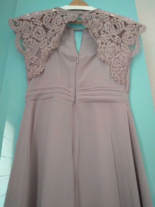 TFNC – Szara sukienka maxi, wesele, druhna