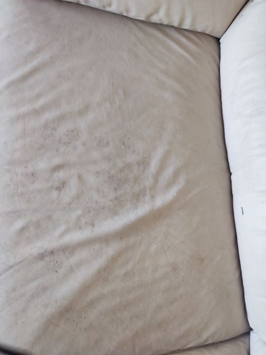 Sofá modular em pele branco anos 80