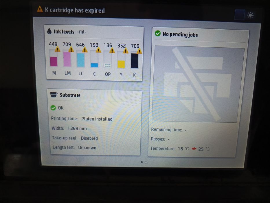 Ploter wielkoformatowy HP latex 360 niski przebieg 3700m2
