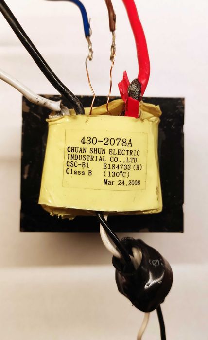 Transformator sieciowy ok. 150VA 230/7Vx2 - 15A/23V - 0,5A 50Hz