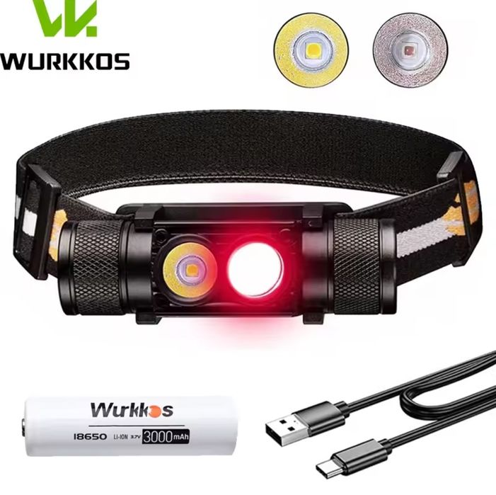 Налобний ліхтар Wurkkos H25LR (LH351D + SST20 RED) + акумулятор 3000mA