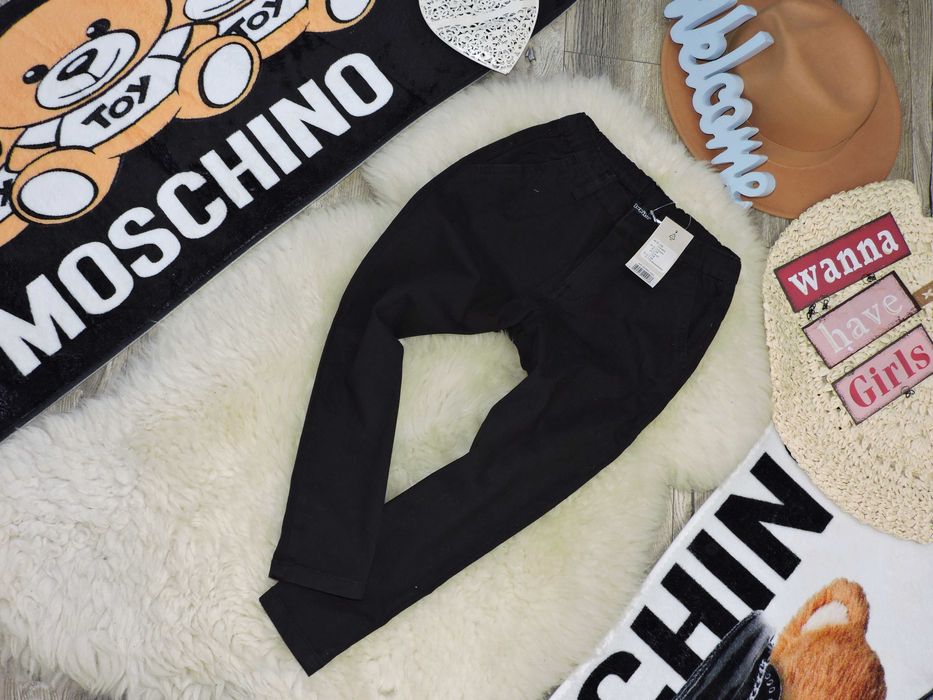 Lupilu - nowe czarne eleganckie spodnie chinosy r 98