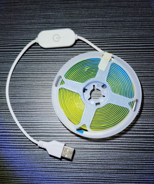 USB Лента Диодная / Сенсорная / COB / 3 Метра / Холодный Свет