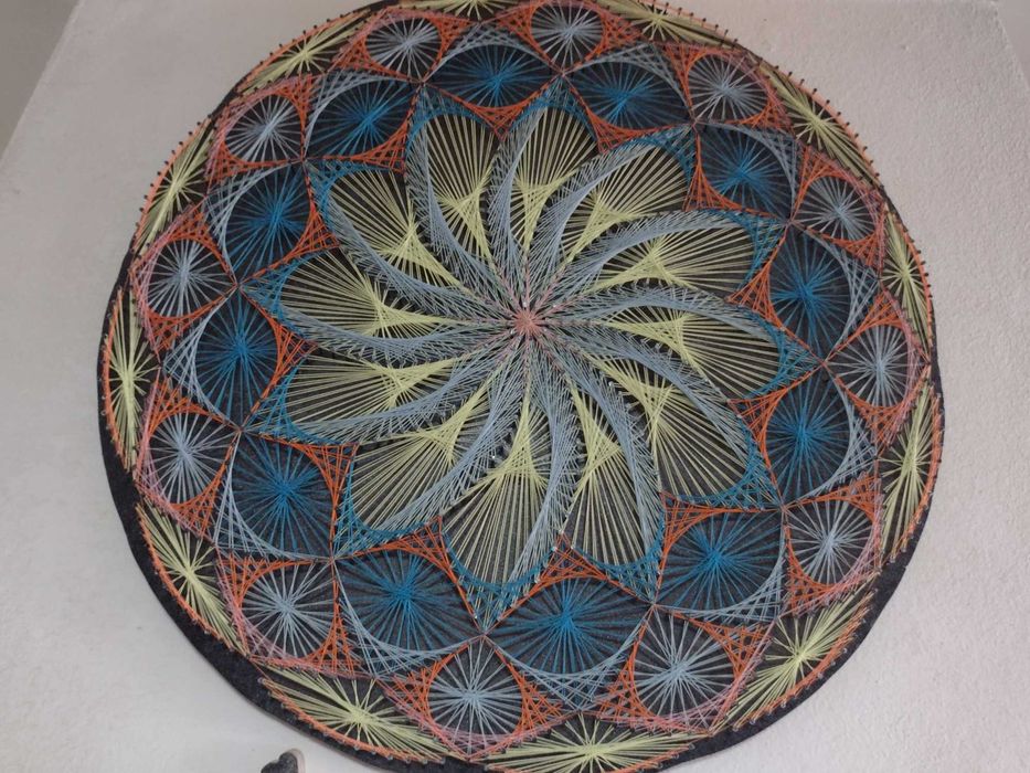 Painel decorativo em filigrama, "Mandala Mentor Star" 60/cm UV ativa