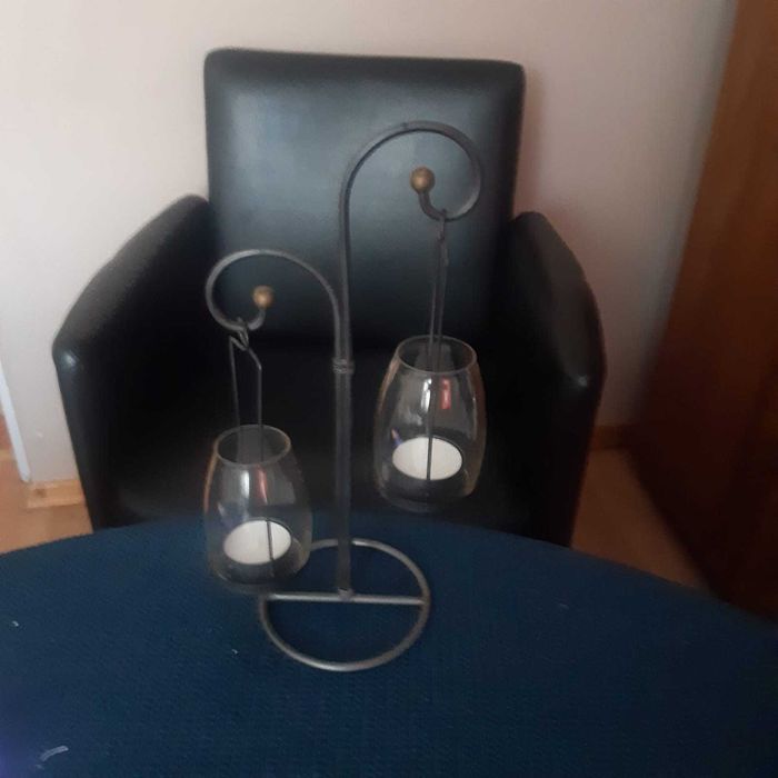 Świecznik na dwa wklady