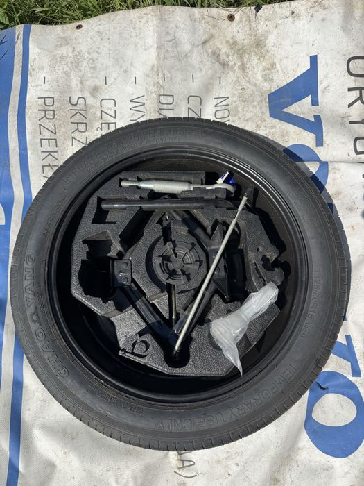 Volvo xc90,xc60,v90 kolo dojazdowe zestaw lewarek klucz 125/80/18