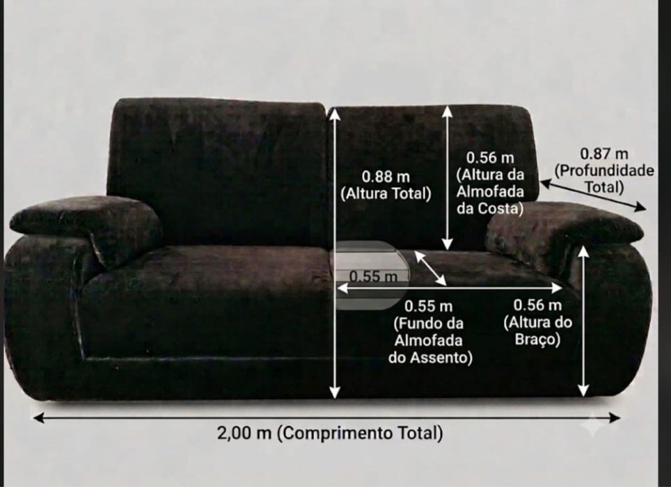 2 Sofás pretos pelo preço de 1
