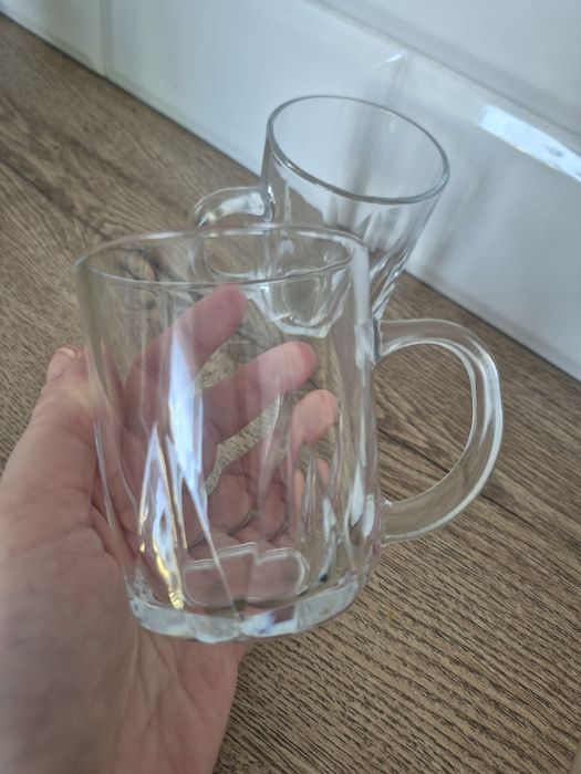 2 szklanki z uchem kawa herbata