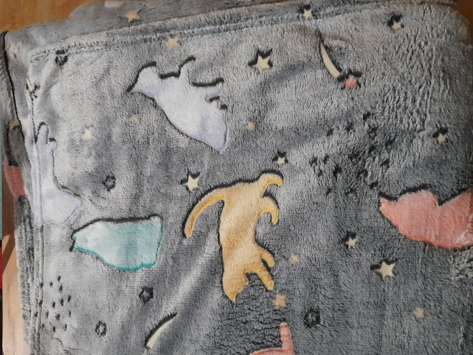 Koc Świecący Mikrofibra 150x200 Kolorowe Koty