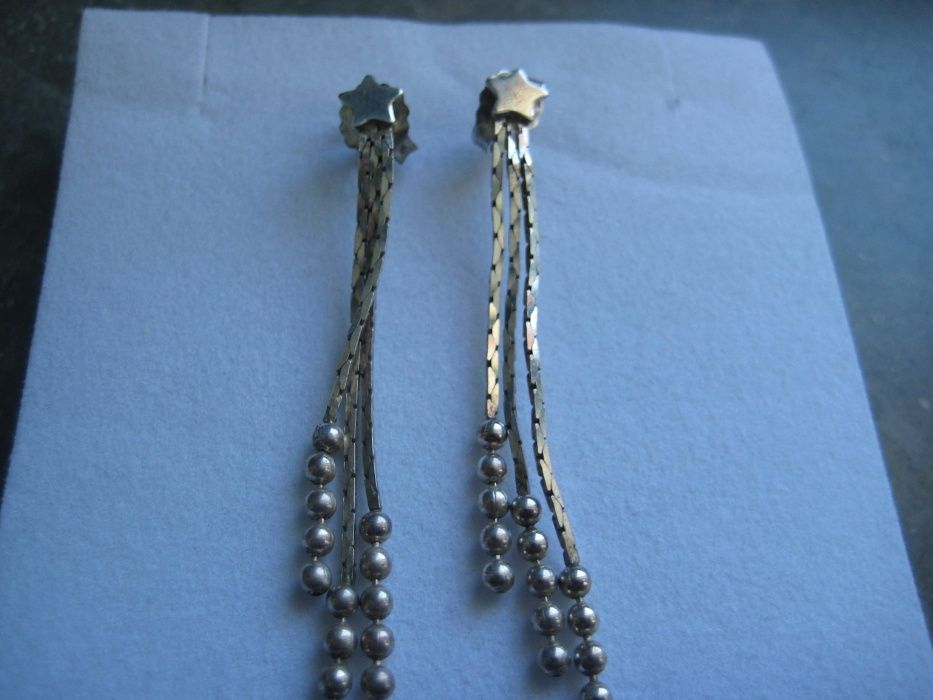 Brincos em prata contrastada pendentes(NOVOS)