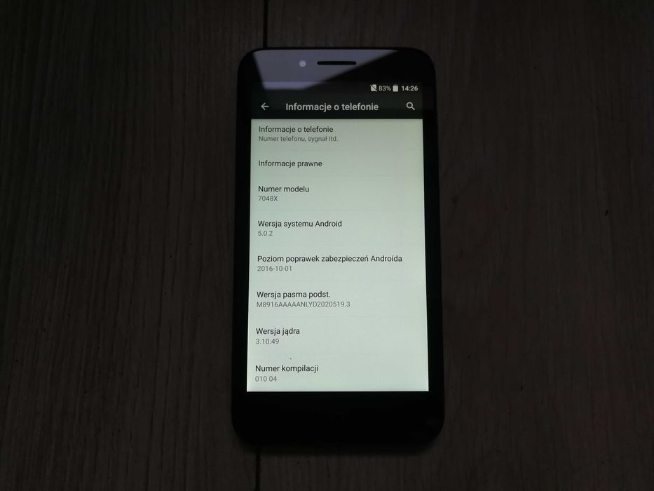 Smartfon Alcatel One Touch Go Play 7048X, bateria