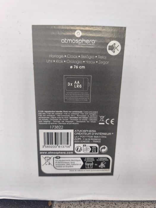 Relógio de Parede Atmosphera Charly – 76 cm
