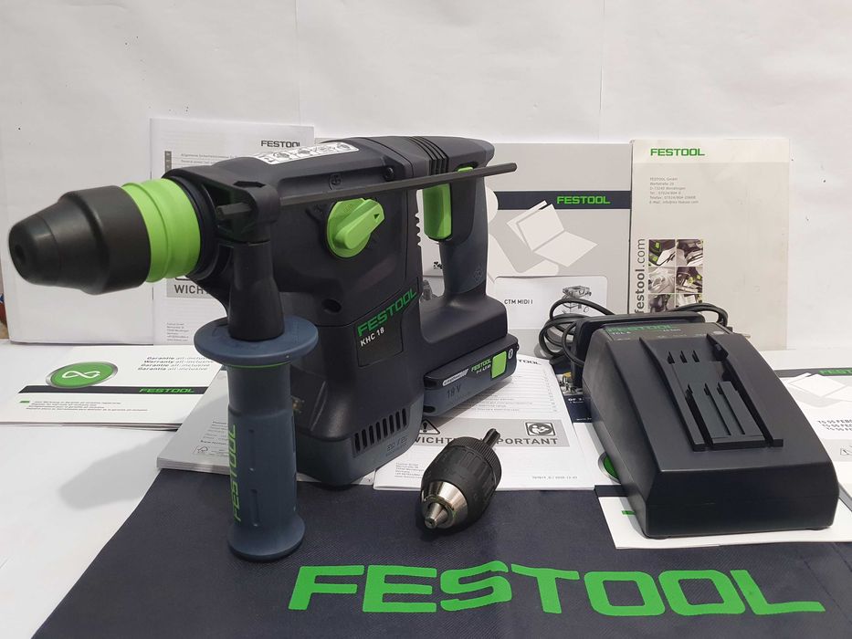 Komplet narzedzi FESTOOL KHC 18 wiertarka ladowarka bateria 18v 4ah