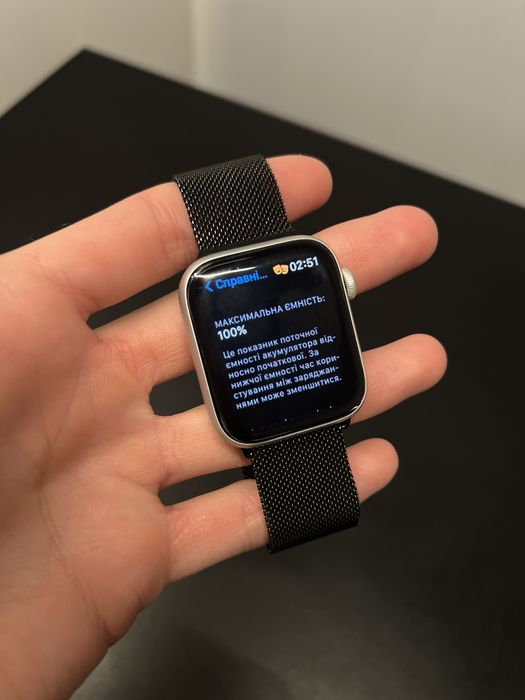 Apple Watch SE 44mm black/silver 100% батарея!