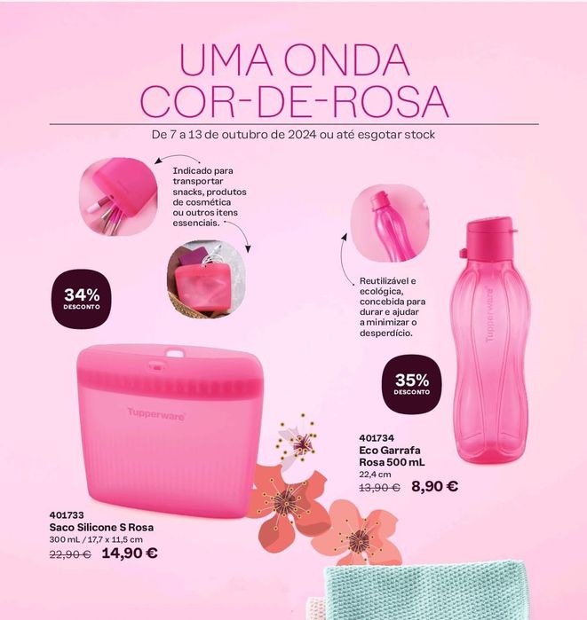 Eco garrafas Tupperware várias capacidades e cores desde €6.00