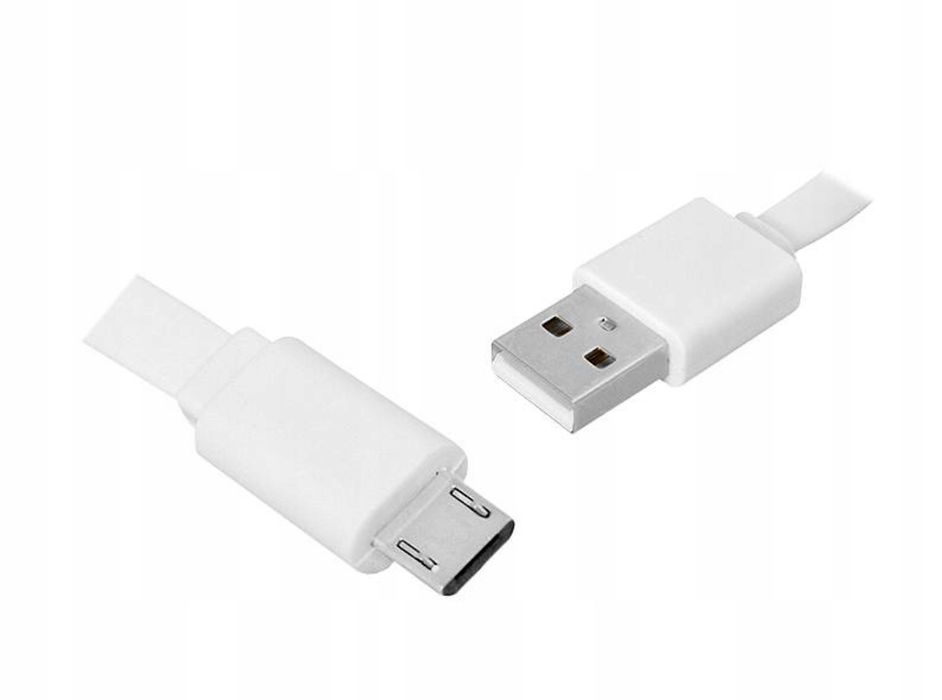 Kabel USB - micro USB 0,2 m (biały)