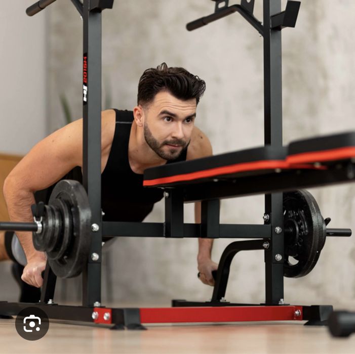 Шведська стінка стійка Силова станція Hop-Sport HS-2015K з лавою