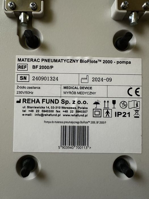 Materac antyodleżynowy 100x250 używany