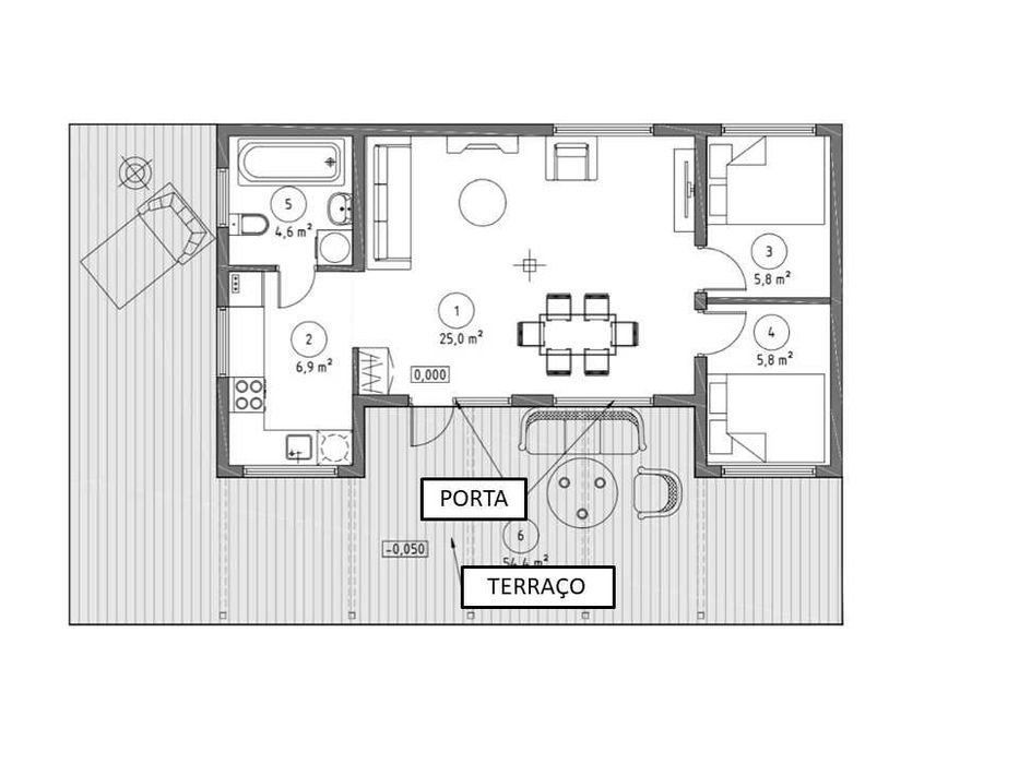 Casa de Madeira, Pré-Fabricada, Bungalow T0-T2