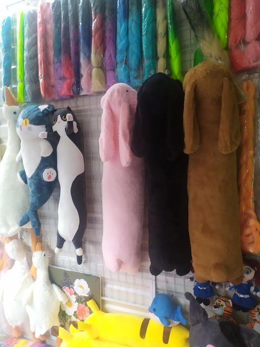 Подушка заяц,кот,мопс,Пикачу длинный 100 см под спину,живот, игрушка