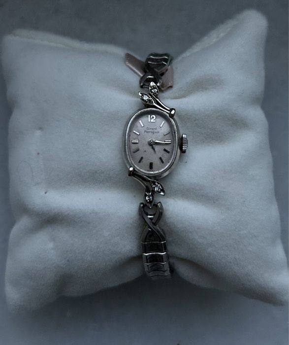 zegarek Girard Perregaux 14k white gold 14k złoto + diamenty !