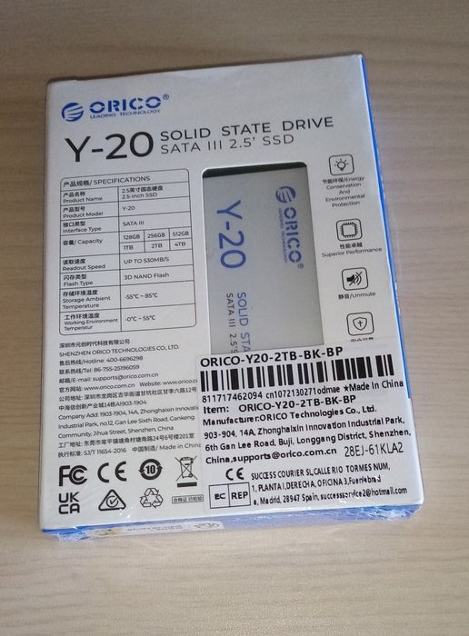 SSD Orico Sata III 128 Gb — нові
