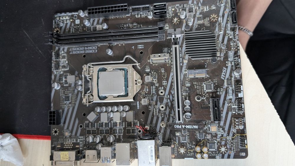 Материнська плата msi h410-m pro + intel core i3 10100F