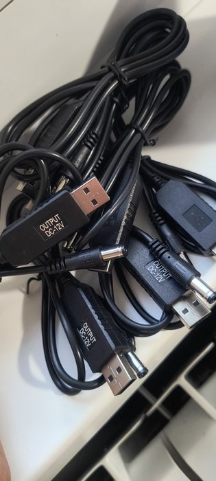 Кабель 12V для питания роутера от повербанка (Powerbank), повышающий п