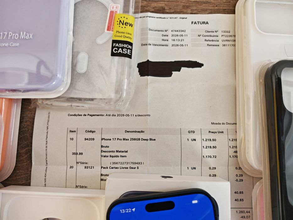 iPhone 17 Pro Max 6.9" 256GB Azul Seminovo(Menos de 1 Mês de uso)C/Garantia Aceito Retomas