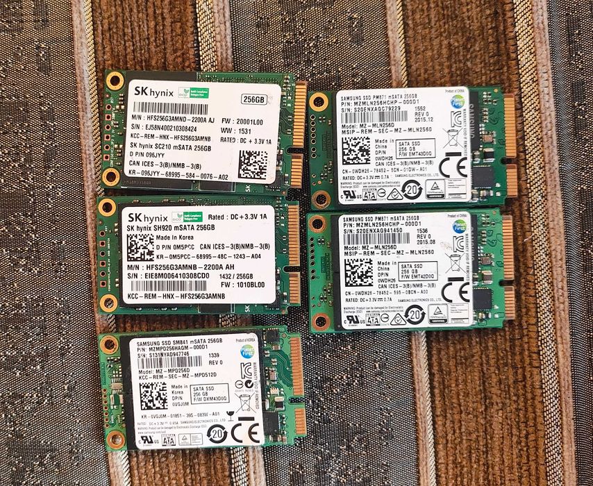 SSD mSATA 256GB Samsung SK Hynix